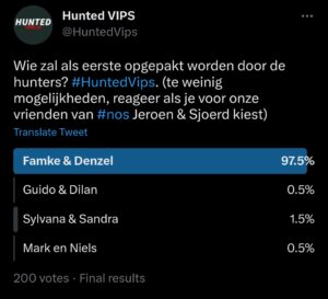 Twitter poll Famke en Denzel