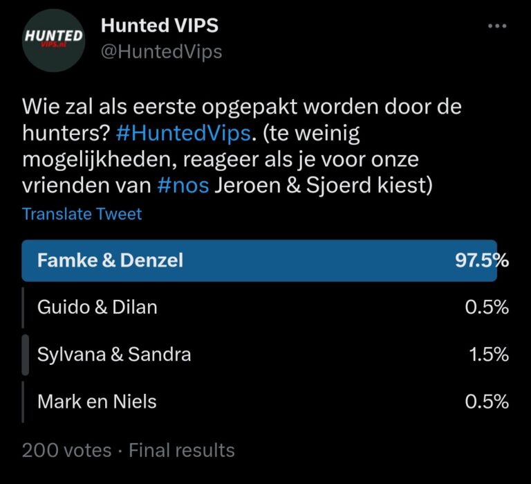 Twitter poll Famke en Denzel